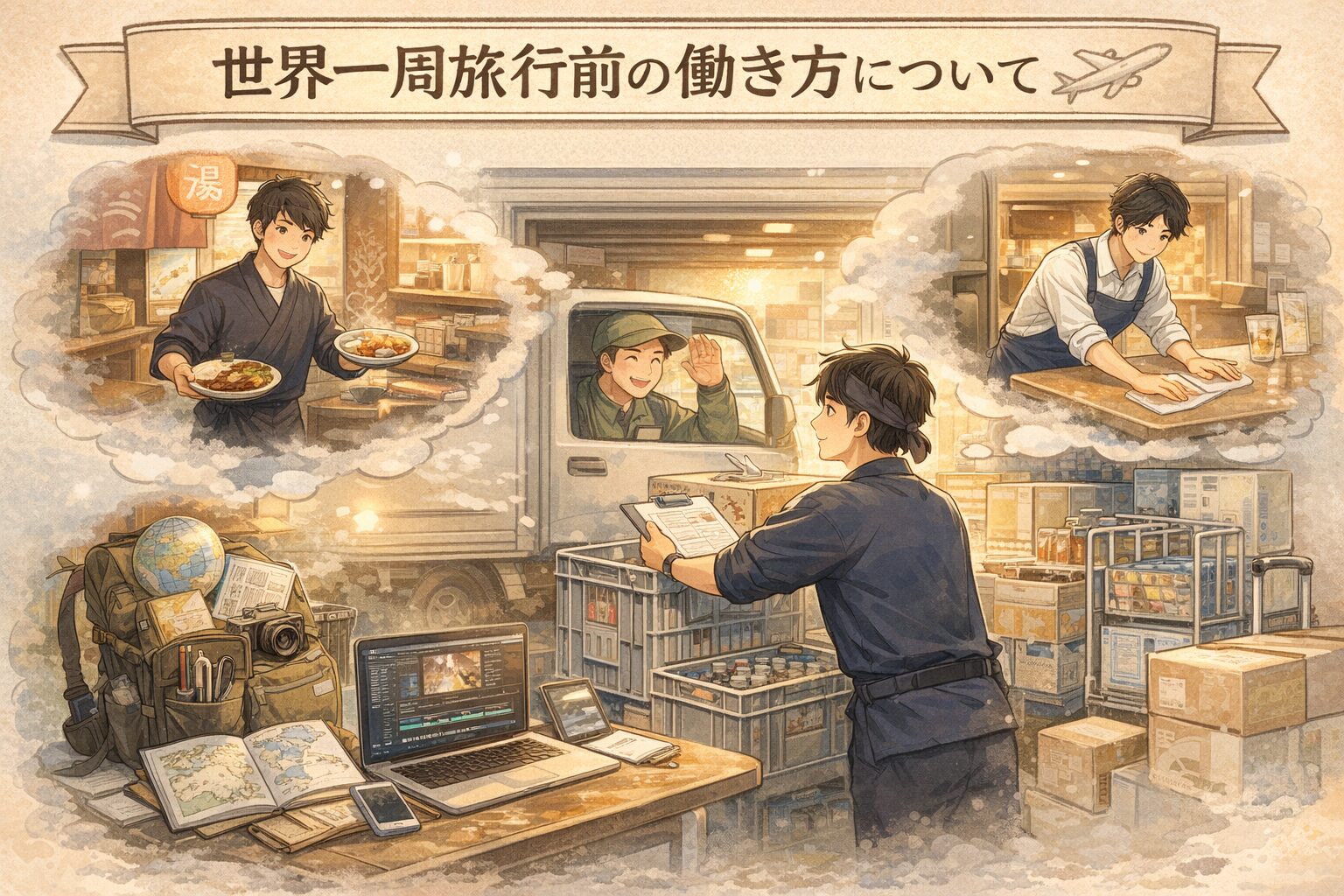 世界一周旅行前の働き方