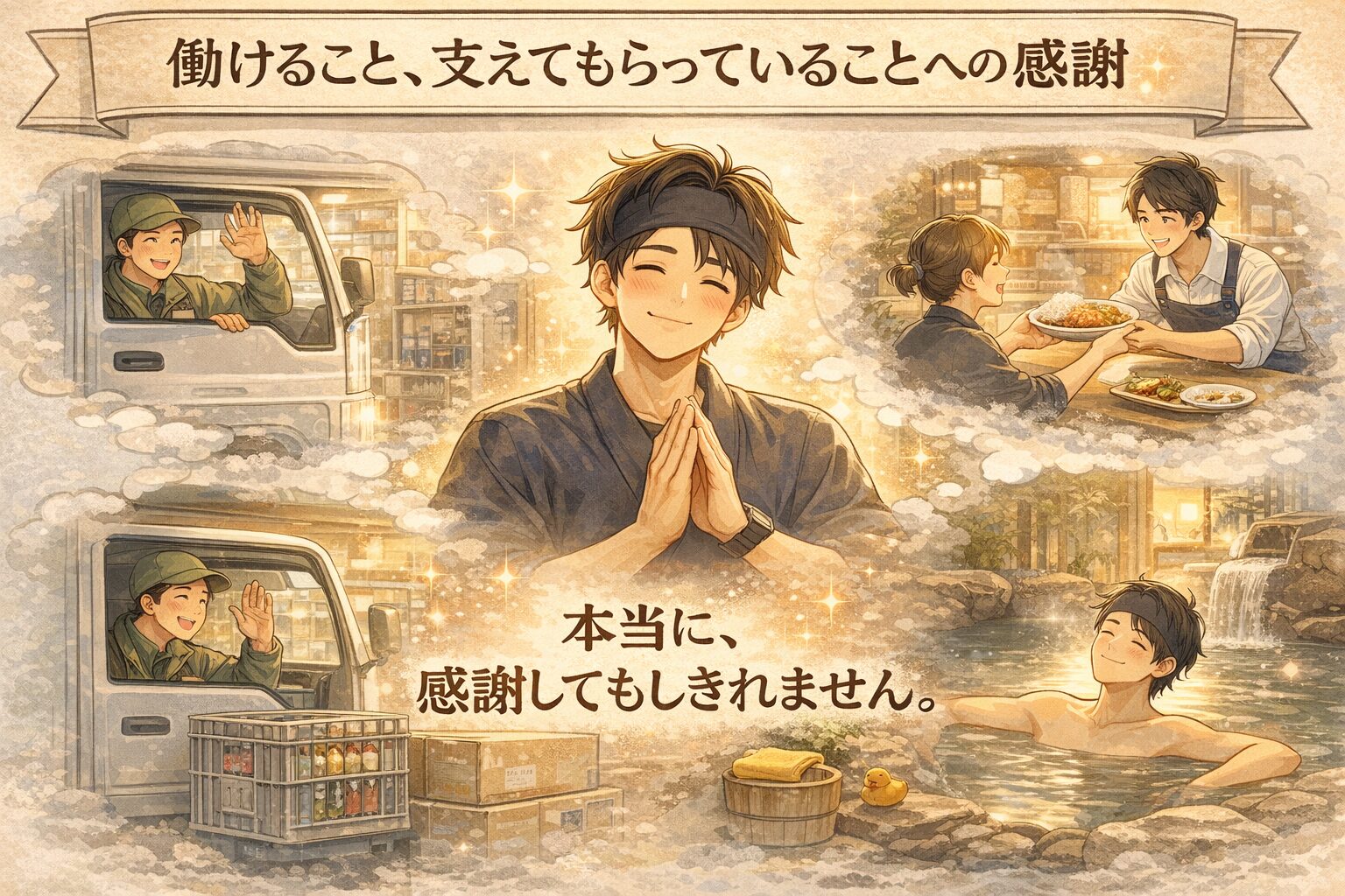 働けること、支えてもらっていることへの感謝